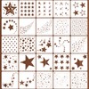 25Pcs Star Stencils for Painting, Reusable Stencils for Crafts