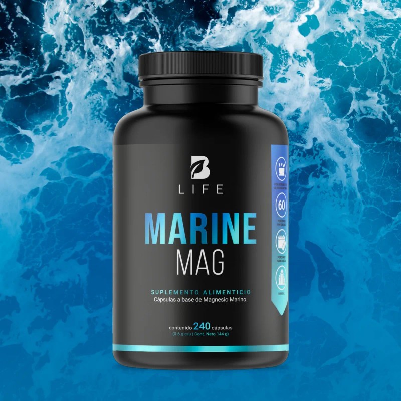 Magnesio Marino De 240 Cápsulas 100% Natural B Life