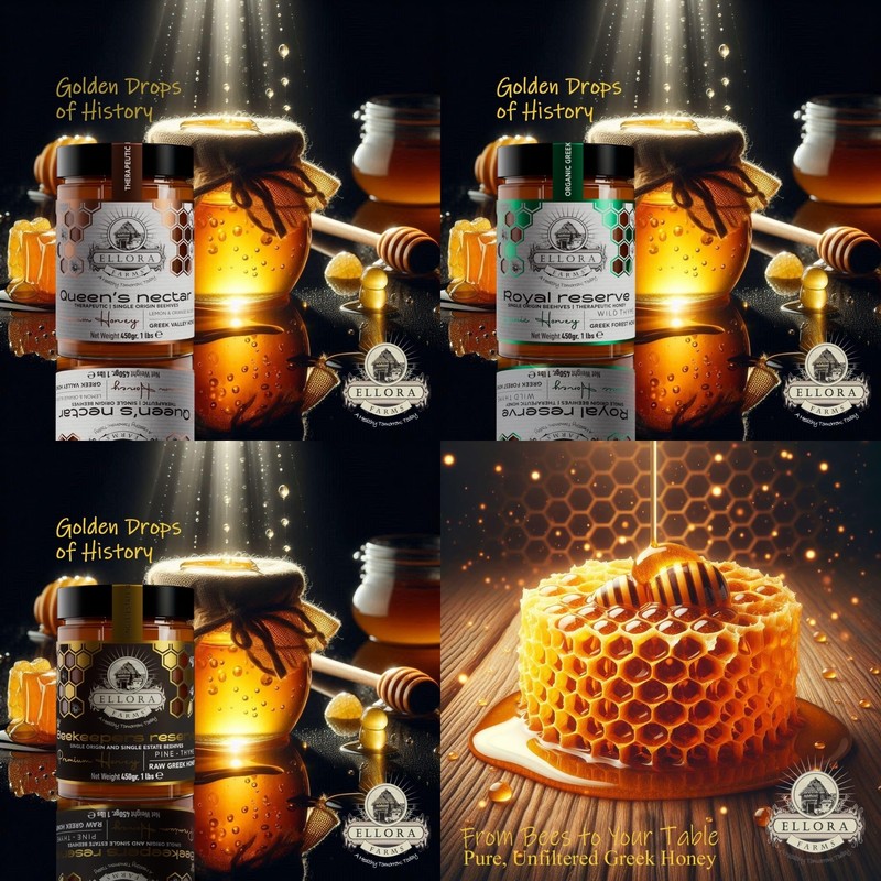 Ellora Farms Greek Honey, Lemon & Orange Blossom Raw Honey