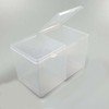 [MEKN4333_63_63] Translucent 2-Compartment Organizer for Cotton Pads, Cotton Swabs, and Small Items / [MEKN4333_63_63]화장솜 면봉 소품보관 반투명 정리함 2구