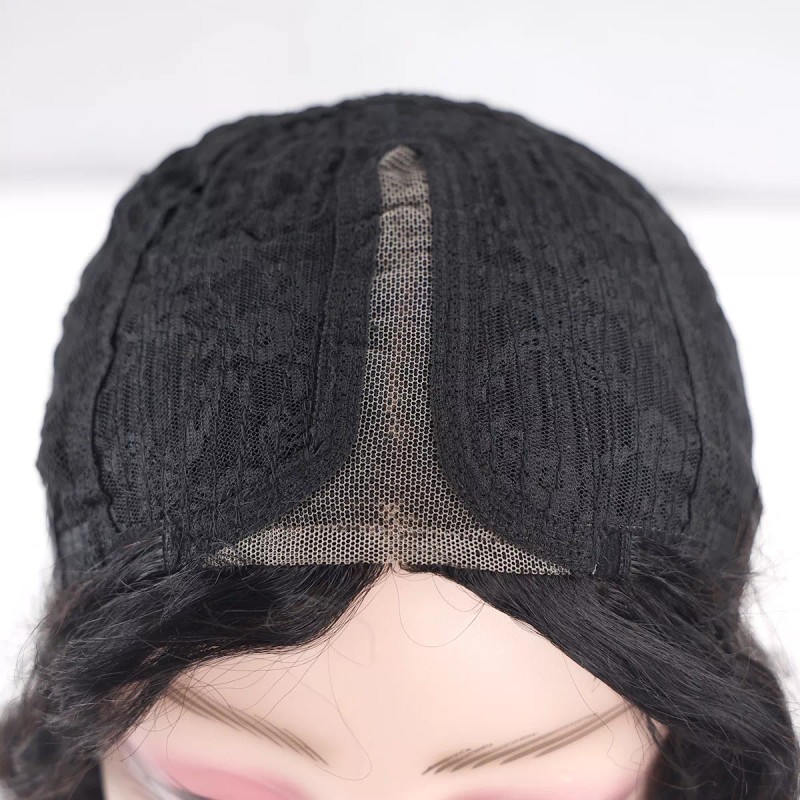 Bhf Fashion Peluca De Encaje Medio Peruca Cabelo 100% Humano