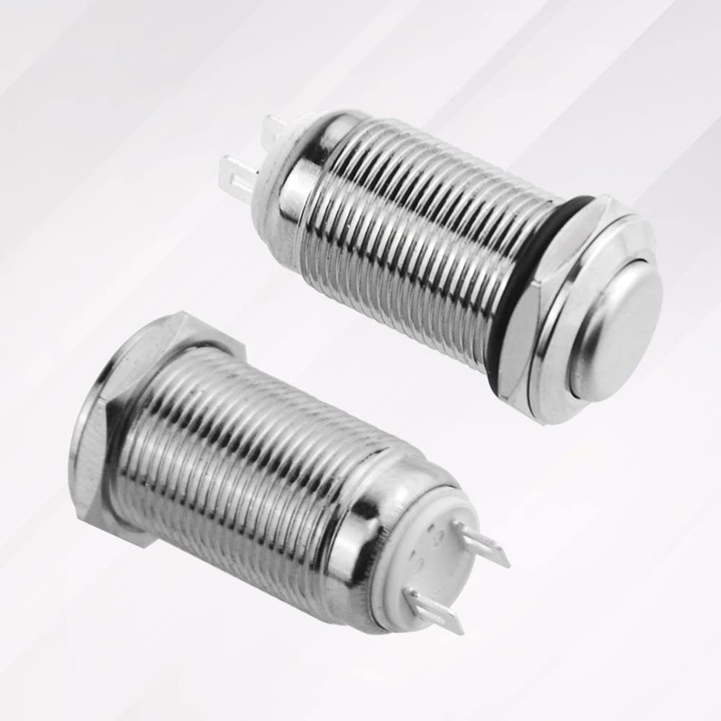 WMYCONGCONG 2 PCS 12mm Latching Push Button Switch Waterproof Button