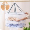 Flat Drying Net, Foldable, 2 Tiers, Large Capacity, Windproof, Open