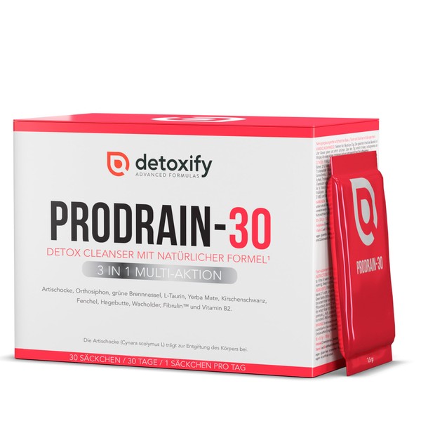 Detoxify ProDrain-30 | 30 Day Detoxification Treatment | Detox Cleanser | Drainage | Liver Detoxification | Lose Weight Fast | Drainage Tablets | Keto