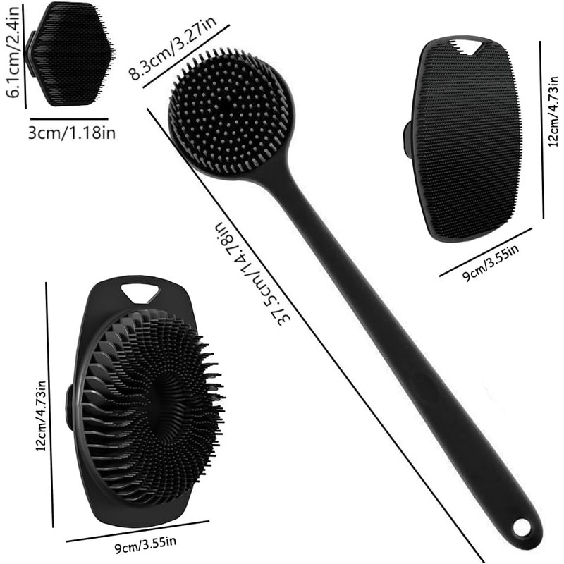 Cepillos de Silicona para Baño 4 en 1 – Cepillo
