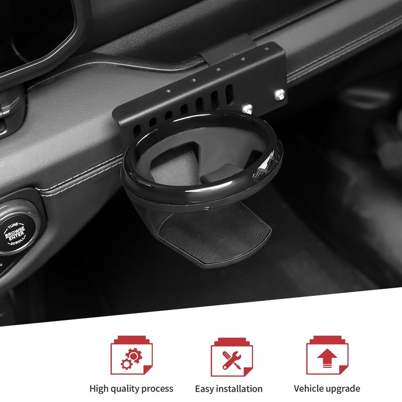 JeCar Passenger Grab Handle Cup Holder Fit for 2024+ Jeep