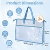 2 Pack Needlepoint Bag, Clear Mesh Zipper Pouch with Handle