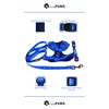 Trendy Paws Small Dog Harness Set (Cobalt, Medium)