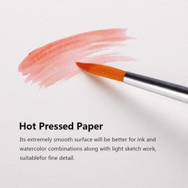 Paul Rubens Watercolor Paper Block, Premium Leather Cover Artist Quality Hot Pressed Paper for Watercolors and Wet Media Block, Acid Free & 100% Cotton, 10.63 x 7.68 inches, 140lb, 20 Sheets.