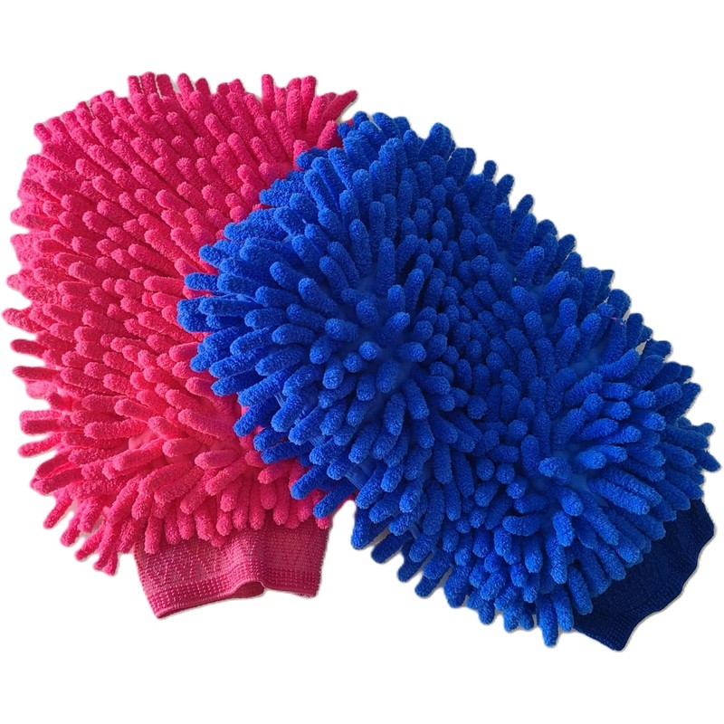 Manoplas de limpieza y lavado de autos, guantes de microfibra