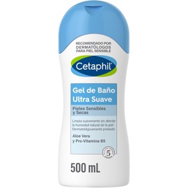 Cetaphil Gel de Baño Corporal 1 pz 500 ml Limpia Suavemente sin Afectar la Humedad Natural de la Piel Recomendada por Dermatólogos para Piel Sensible