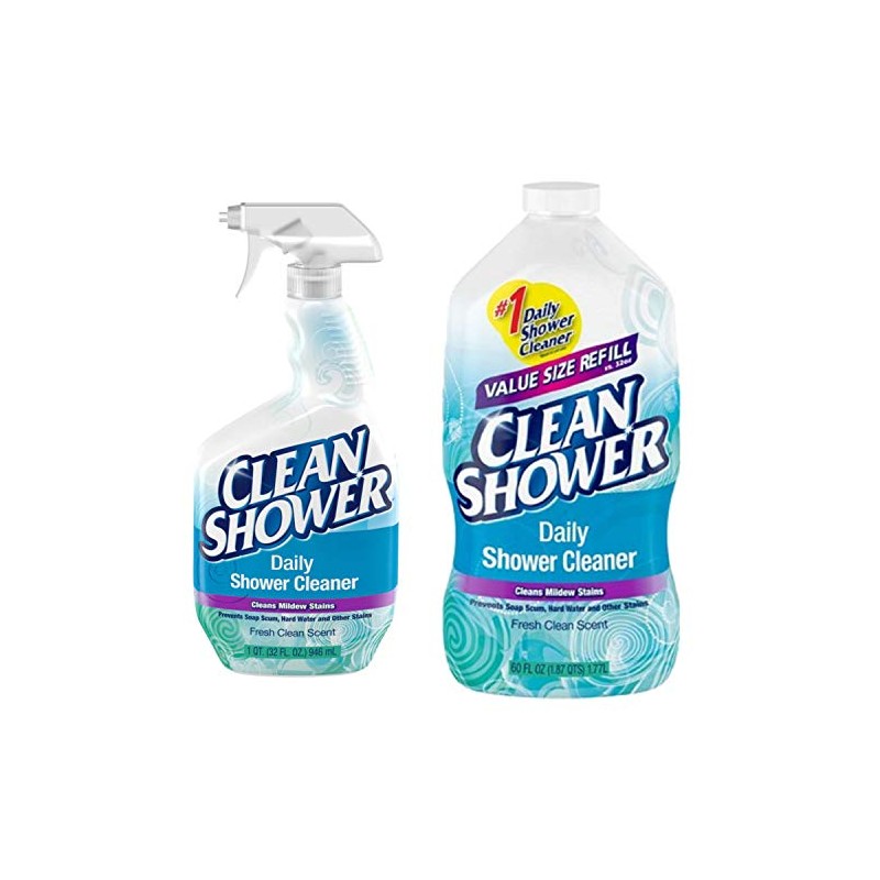 Clean Shower, Daily Shower Cleaner - No Scrub Bundle Pack