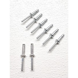 Unbranded Universal 1/4" Window Regulator & Glass Rivets 6 Short 2 Long for Ford Vehicles