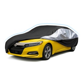 Universal Car Tarp Waterproof All Weather – Heavy Duty Auto Cover for Snow Hail Ice Protector – Outdoor Cars Tarps for Honda Accord,Toyota Corolla - Full Sedan Covers for Automobile Fits Up to 170"