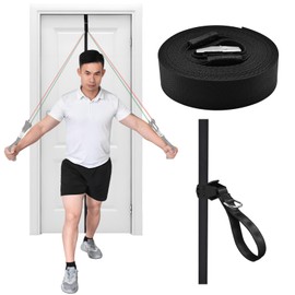 Brebebe Door Anchor Strap for Resistance Bands Exercise, New Upgraded Version Freely Anchor Points for All Exercise Heights, Home Gym Fitness Attachments, Easy to Install, Punch-Free, Nail-Free