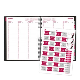 Brownline® 2026 CoilPro™ Weekly Planner, Appointment Book, 12 Months, January to December, Twin-Wire Binding, 11" x 8.5", Black (CB950C.BLK-26)
