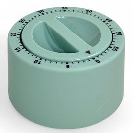 MIJOMA Kitchen Timer 60 Minutes - Egg Timer in Colourful Colours, Diameter 7 x 4 cm, Mechanical, Practical Kitchen Accessories (Fresh Mint)