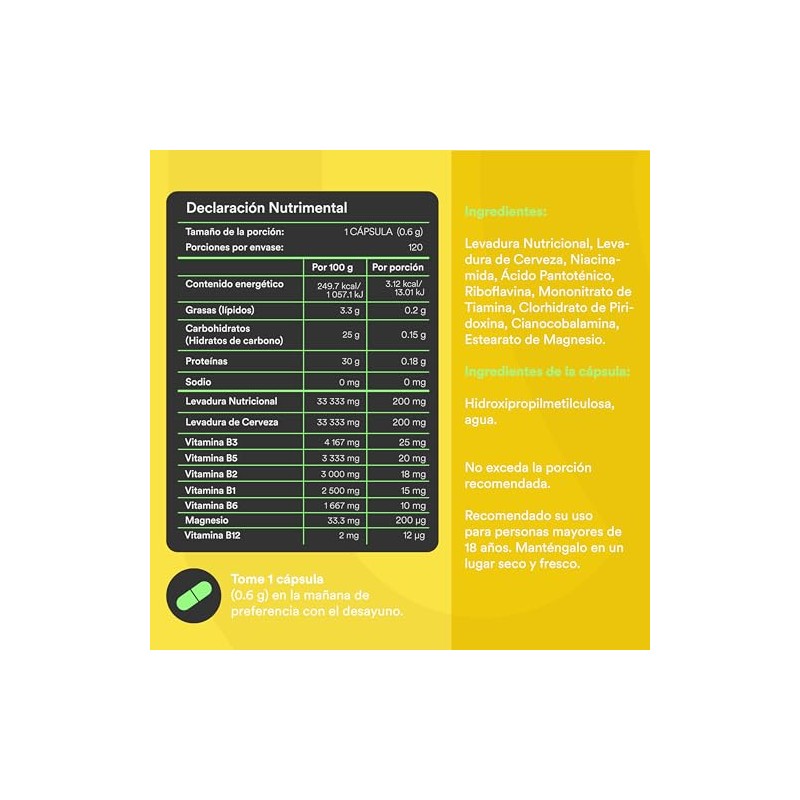 WU Nutrition PODER | Complejo B • Vitamina B1 B2