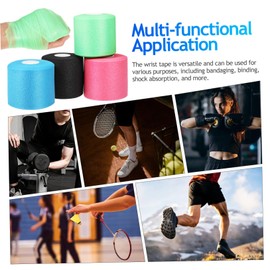 Beavorty 4rolls Athletic Tape Pre Wrap Sponge Skin Mask for Wrist Ankle and Knees Versatile Sports Tape
