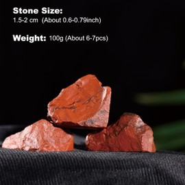 VMDEKK VMDEKK Red Jasper Raw Crystals and Gemstones Kit,7 Chakra Crystals Healing Crystal Gifts for Women, Natural Tumbled Stone for Reiki,Wiccan,Decoration,Crystal Gravel with Instruction for Beginner