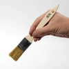 Hake City Brush Gold Roll Rack Brush, Wooden Handle, White