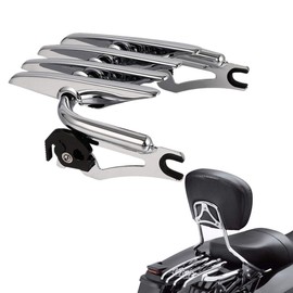TCMT Adjustable Detachable Motorcycles Chrome Luggage Rack Fits for Harley Road King Electra Glide Street Road Glide 2009-2022