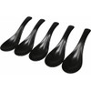 Matte Black Spoon Astragalus Lotus Flower Set of 5 Commercial