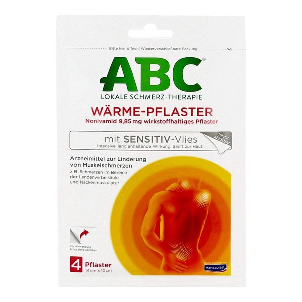 ABC Heat Plaster Sensitive Pack of 4