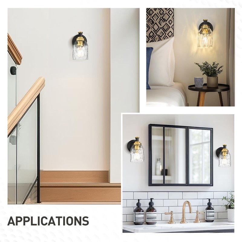 zeyu Modern Wall Sconces, 1-Light Sconces Wall Lighting, Industrial Bathroom