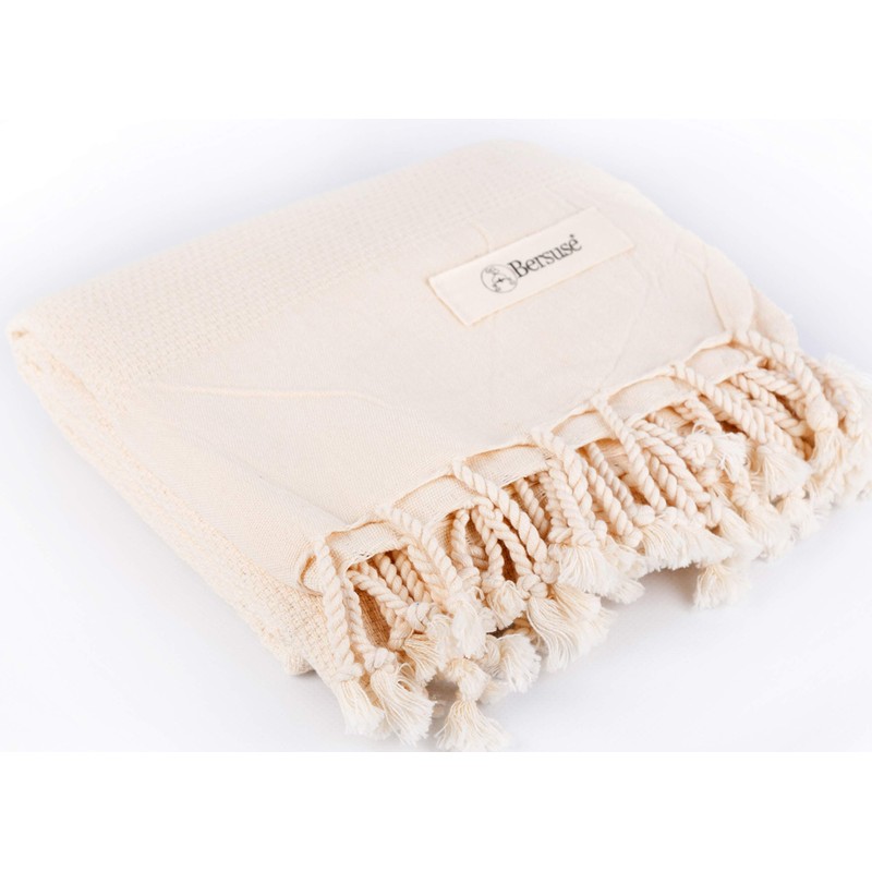 Bersuse Ventura Peshtemal Hamam Towel 100% Cotton Ecru