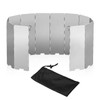 Stove Windscreen, 12 Plates Stove Windshield with Drawstring Bag, Aluminum