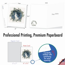 The Best Card Company - Variety Pack of 20 Christmas Greeting Cards with Envelopes, Humor Holiday Assortment for Men and Women (10 Designs, 2 Each) - Winter Village AM7804XSG-B2x10