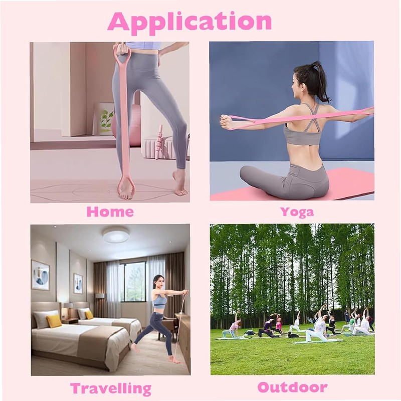 3Pcs Yoga Resistance Band Stretch Bands for Exercise, Stretch Strap