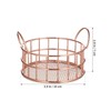 Totority Metal Storage Basket- Round Organizer for Pantry, Tabletop &