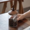AXUYU Coffee Bean Storage, Small Glass Jar with Airtight Retro