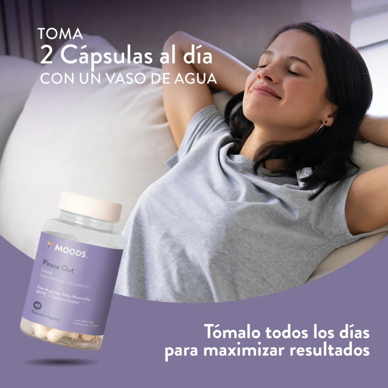 Dormir Sueño Profundo Magnesio Gaba 5htp Inositol Moods Sabor