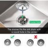 2 Pieces Strainer Basket Sink Strainer 80 mm 304 Stainless
