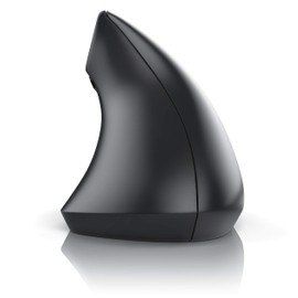 CSL - optische Maus - vertikale Ausführung - ergonomisches Design - Vorbeugung gegen Mausarm Tennisarm - besonders armschonend - 5 Tasten Schwarz