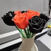 Handmade 3D Printed White Vase with 4 Red 4 Black