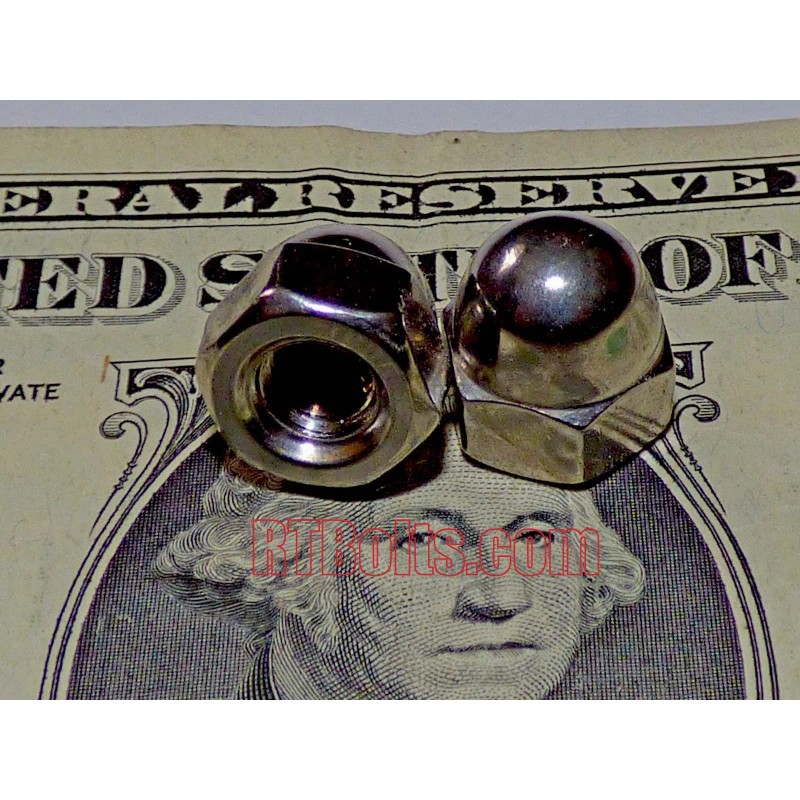 RT Bolts (15) Acorn Cap Nuts 1/4"-20 Safety, Show, Dome,