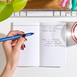 Erin Condren Lined Pocket Notebook, Small Traveler's Notebook, Lightweight Japanese-Style Paper, Soft Linen Texture Midnight Cover Design