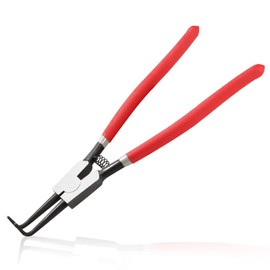 LEONTOOL Snap Ring Pliers for Shaft 90 Degree Vent Long Type Nail Tip Diameter 0.09 inches (2.45 mm) Total Length 12.2 inches (310 mm) Curved Claw C-Shaped Snap Ring Removal Dedicated Tool