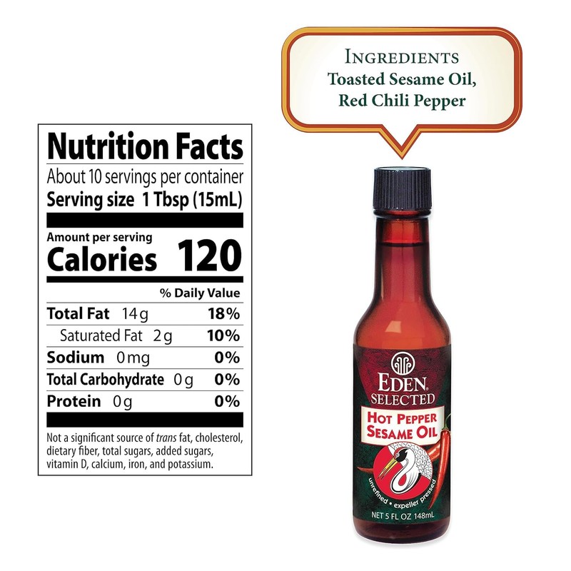Eden Foods Hot Pepper Sesame Oil (3x5 OZ) 3