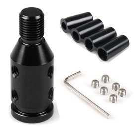 Bohaner M12x1.25 Universal Car Gear Shift Knob Adapter Gear Stick Shifter Adapter with 4 Fittings Upgraded Aluminum for Non Threaded Shift Knob