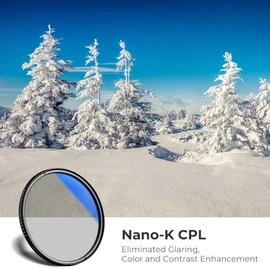 K&F Concept 55mm Circular Polarizer Optical Glass Lens Filter Ultra-Slim 18 Multi-Layer Coatings Circular Polarizing Filters for Camera Lens (Nano-K)