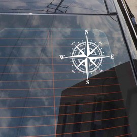 Oilmal Car Decal, Automotive Decal, 15cm Compass Shape Car Decal, Decorative Decal, Body Decoration, Styling Tools