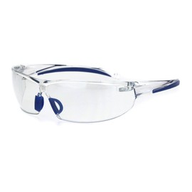 ANSI Z87.1 Wrap Around Mens Shatterproof Safety Glasses (Clear Lens)