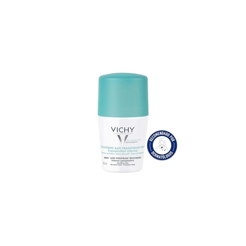 VICHY Antiperspirant 48h Roll-On, Long-Lasting Protection for Heavy Sweating, for