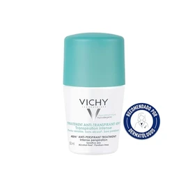 VICHY Antiperspirant 48h Roll-On, Long-Lasting Protection for Heavy Sweating, for Men and Women, for Sensitive Skin, Alcohol and Paraben Free, Dermo Tolerance, 50 ml