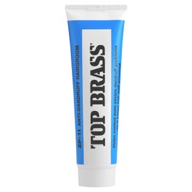 Top Brass Anti Dandruff Hair Cream for Men & Women - Hair Cream for Styling Infused with Beeswax & Candelilla - Relieves Scalp Dryness, Dandruff, Flaking & Itching - Non-Greasy, Non-Medical Scented